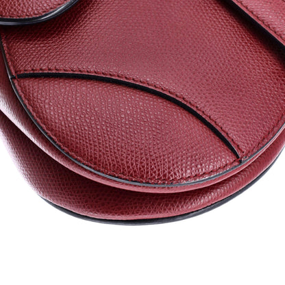 Christian Dior Saddle Handbag Leather Mini
