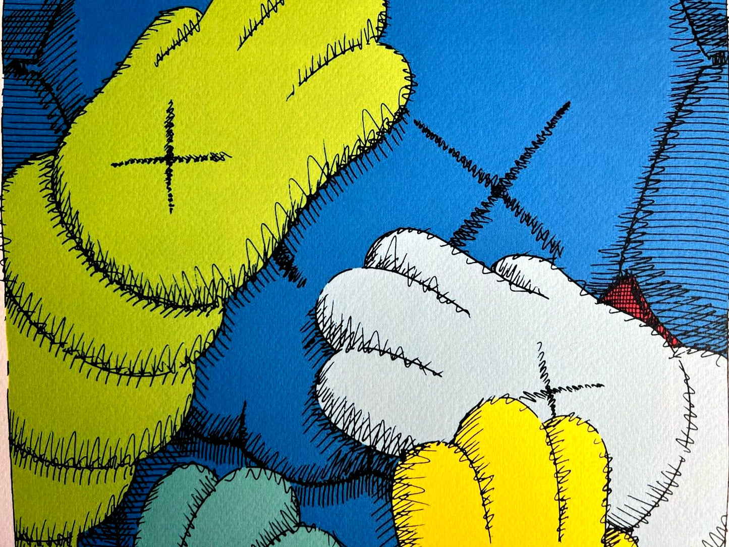 Kaws Lithograph Mori Art Museum Coa Numbered Limited Edition 200 Ex