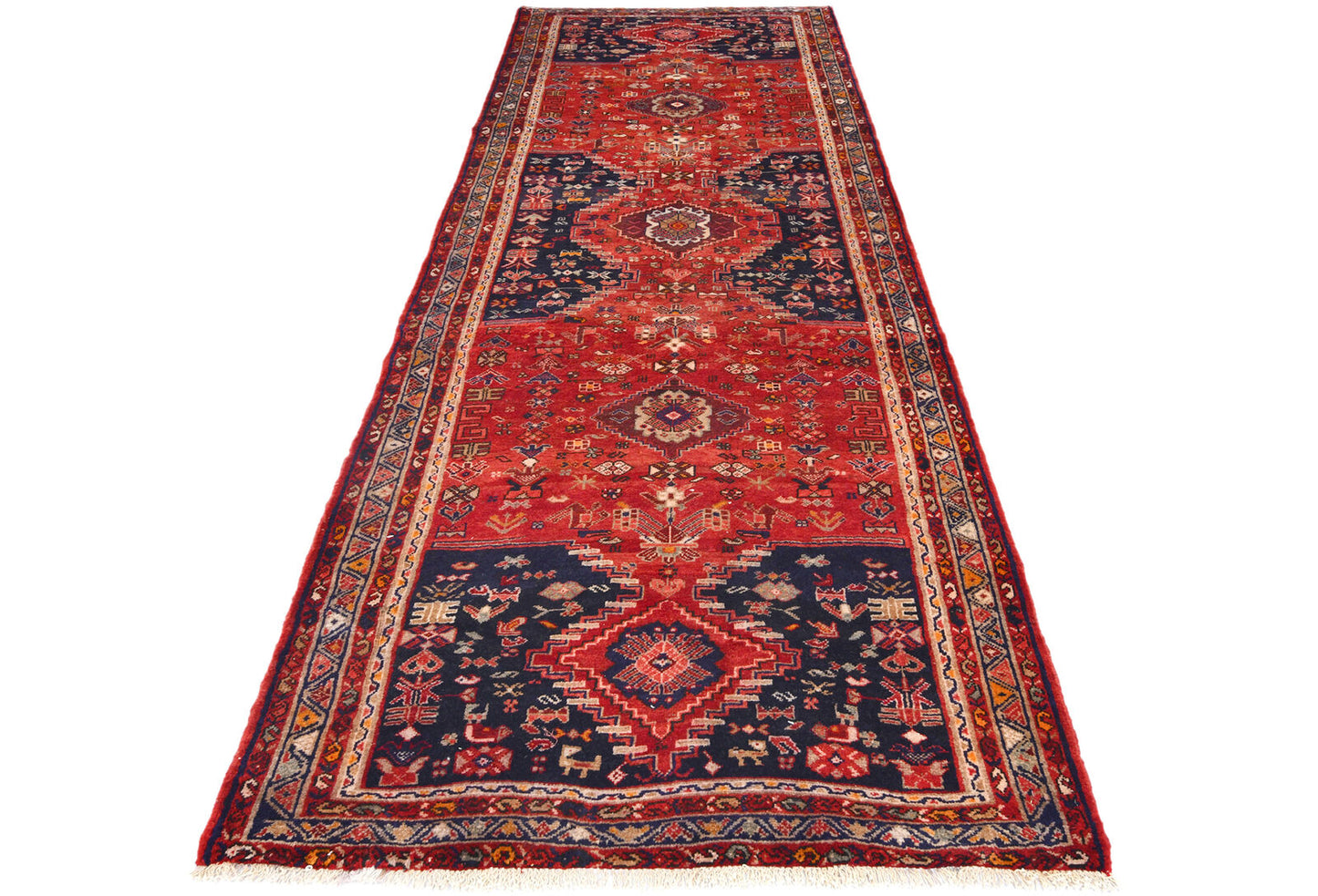 Muted Red Tribal Floral Design Oriental Rug
