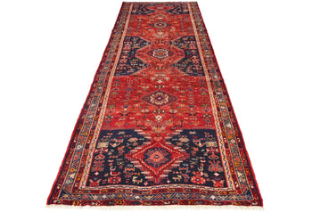 Muted Red Tribal Floral Design Oriental Rug
