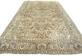 Distressed Vintage Medallion Floral Oriental Rug