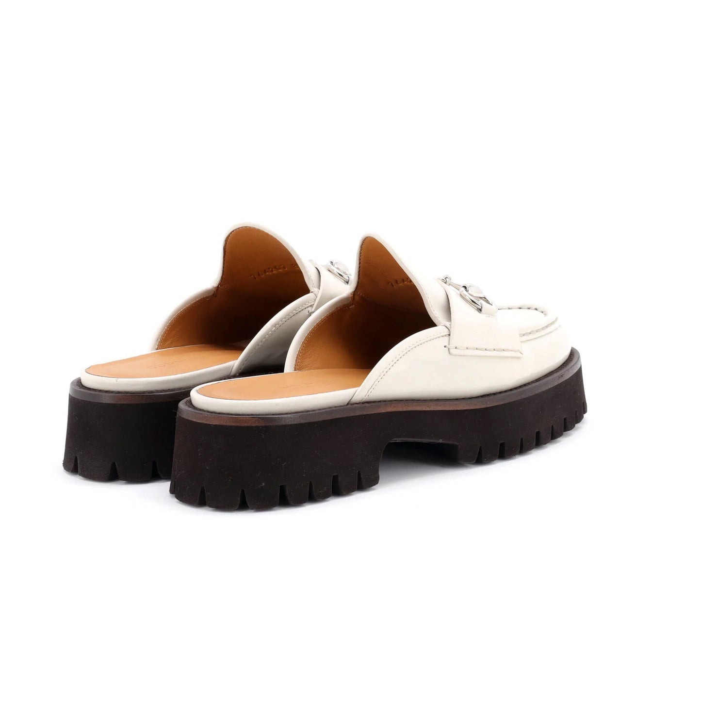 Gucci Women'S Horsebit Flatform Mules Leather