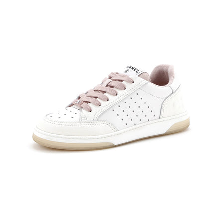 Chanel Women'S Logo Low-Top Sneakers Leather