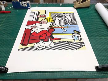 Roy Lichtenstein Tintin Reading 