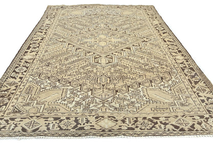 Distressed Vintage Oriental Rug 7X10 Ft Muted