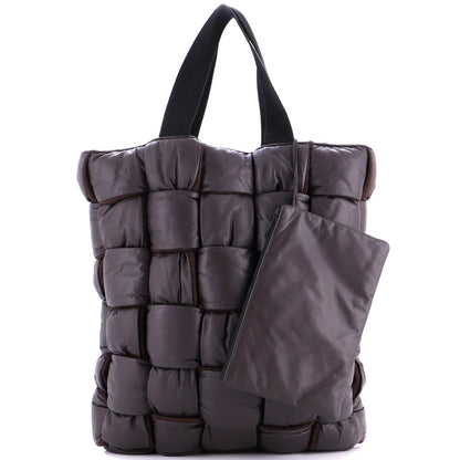 Bottega Veneta Padded Tote Maxi Intrecciato Leather With Wool Large