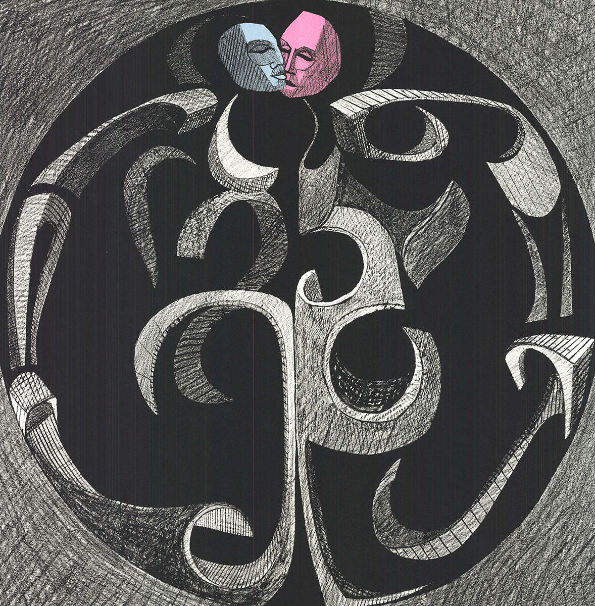 Ronald Satok Of Masks And Man " Lithograph