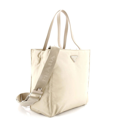 Prada Padded Convertible Shopping Tote Re-Nylon With Leather Medium