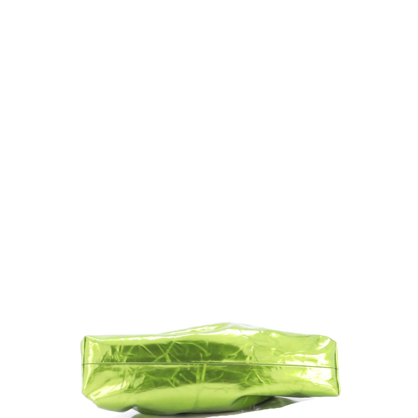 Bottega Veneta The Pouch Crinkled Metallic Patent Teen