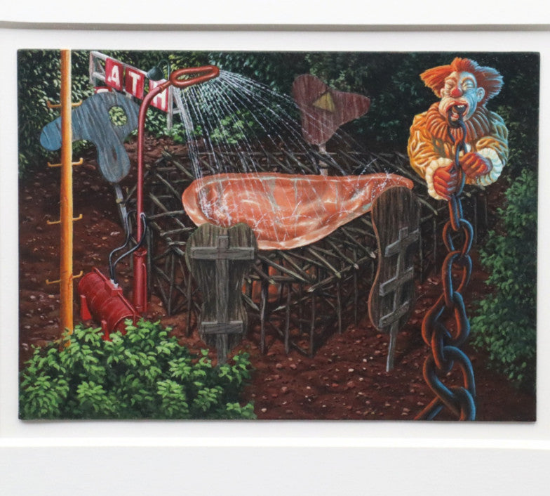 Steve Galloway & Edward Henderson Signed Original Painting Gouache On Paper 1986