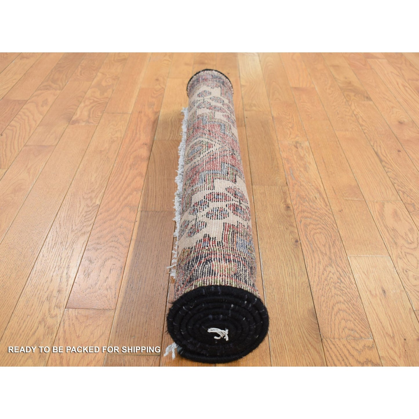 3'5"X5' Red Vintage Bohemian Zoroastrian Khamadan Wool Hand Knotted Rug