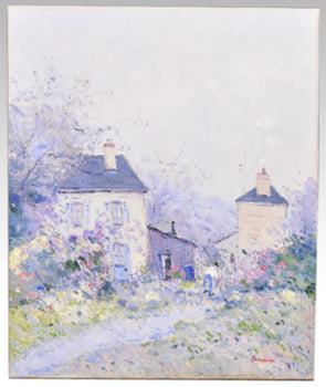 Jean Pierre Dubord (France) Le Jardinier Signed Original Painting Oil Canvas