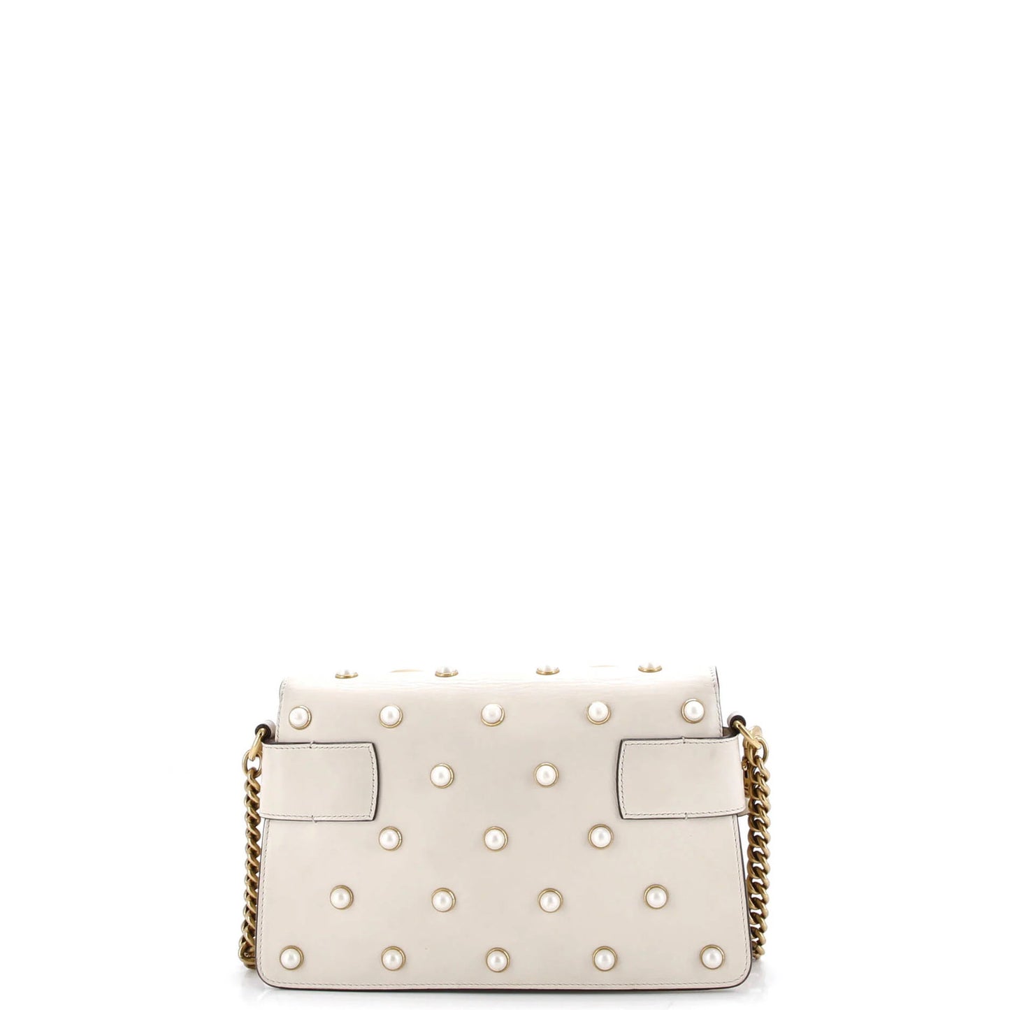 Gucci Broadway Pearly Bee Shoulder Bag Embellished Leather Mini
