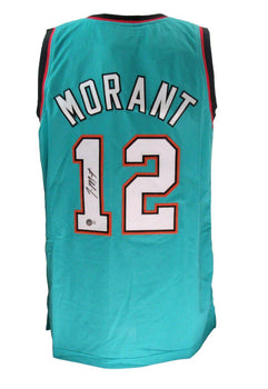 Ja Morant Signed Teal Memphis Grizzlies Custom