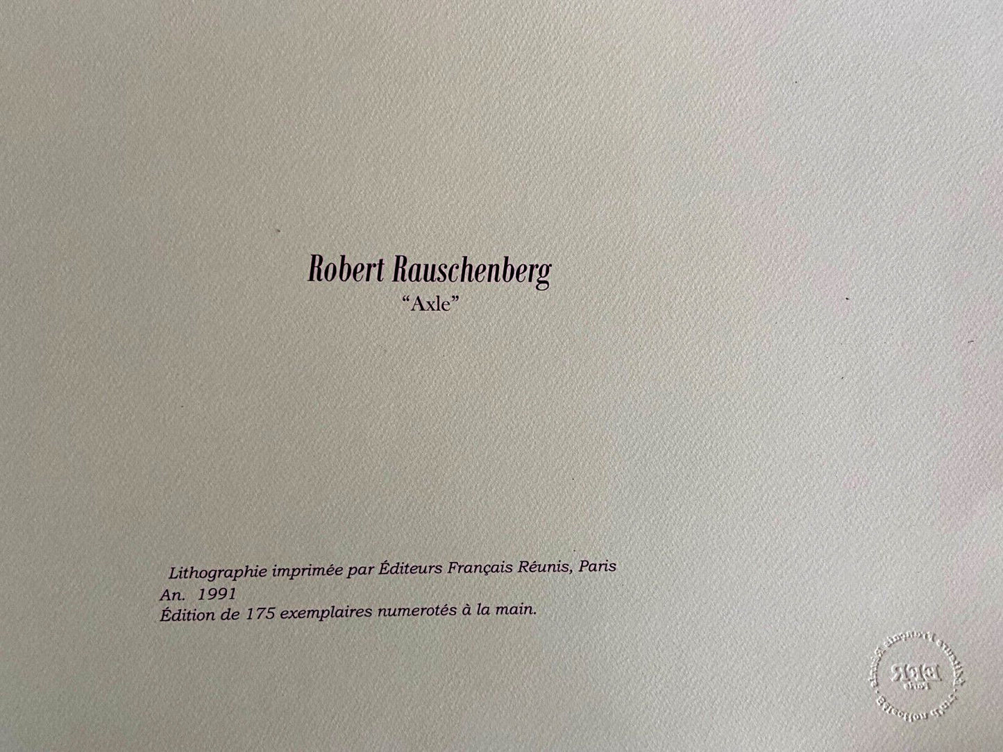 Robert Rauschenberg Lithograph Coa Numbered Stamp