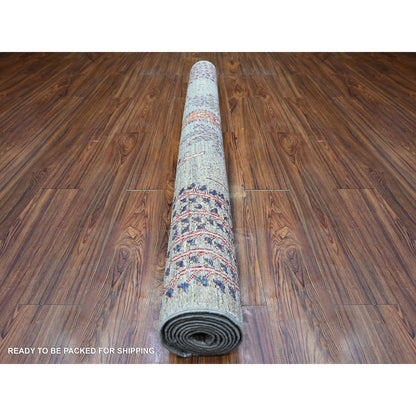 5'7"X8'3" Nevada Gray Wool Hand Knotted Vegetable Dyes Oriental Rug