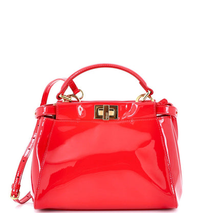 Fendi Peekaboo Iconic Bag Patent Mini Mini