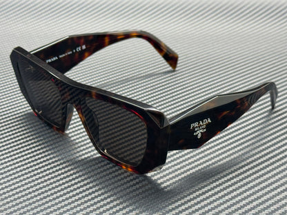 PRADA PR B18S 17N06B Root Tortoise Dark Brown Women's 53 mm Sunglasses