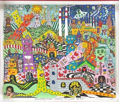 Rizzi 1993 Everyone Wants Silkscreen Autographed James Live Here