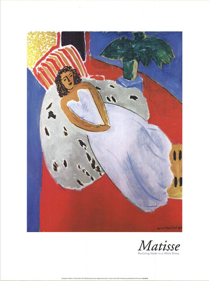 Henri Matisse Reclining Nude In A White Dress " Poster Impressi