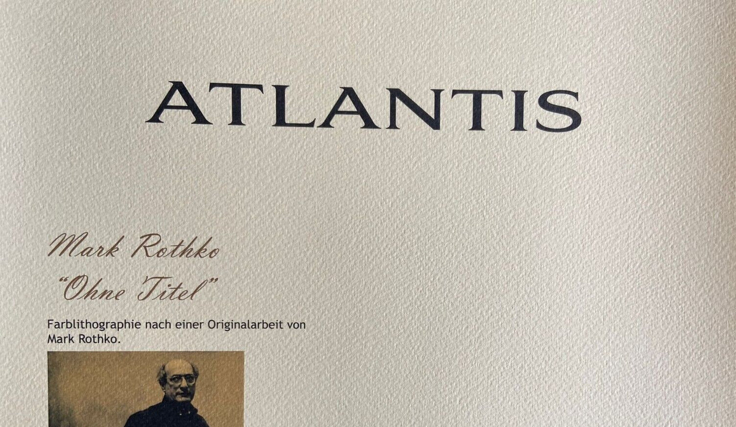 Mark Rothko Lithograph Signed Coa Numbered In Pencil 180 Copies