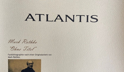 Mark Rothko Lithograph Signed Coa Numbered In Pencil 180 Copies