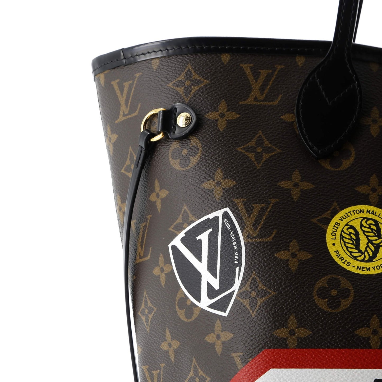 Louis Vuitton Neverfull Nm Tote Limited Edition World Tour Monogram Canvas Mm