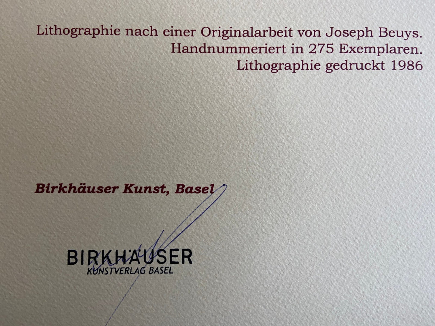 Joseph Beuys, The Revolution Is Us, Coa Signed In Pen/Pencil Numbered