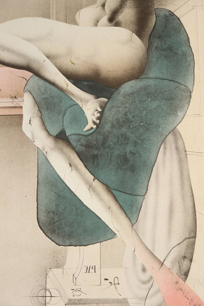 Paul Wunderlich 1975 Original Lithograph Hand Signed Framed Surrealism German
