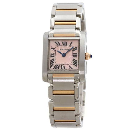SSxK18PG CARTIER Tank francaise SM Watches W51027Q4 Stainless Steel/