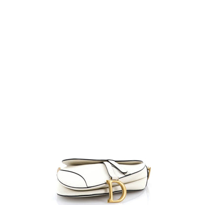 Christian Dior Saddle Handbag Leather Medium