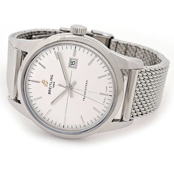 Breitling Transocean A10360 Silver Case Size 43Mm Men'S Used Watch #61016