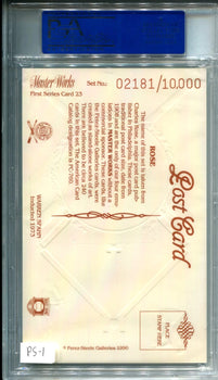 Warren Spahn First Series Autographed Post Card #02181/10,000 (Psa)