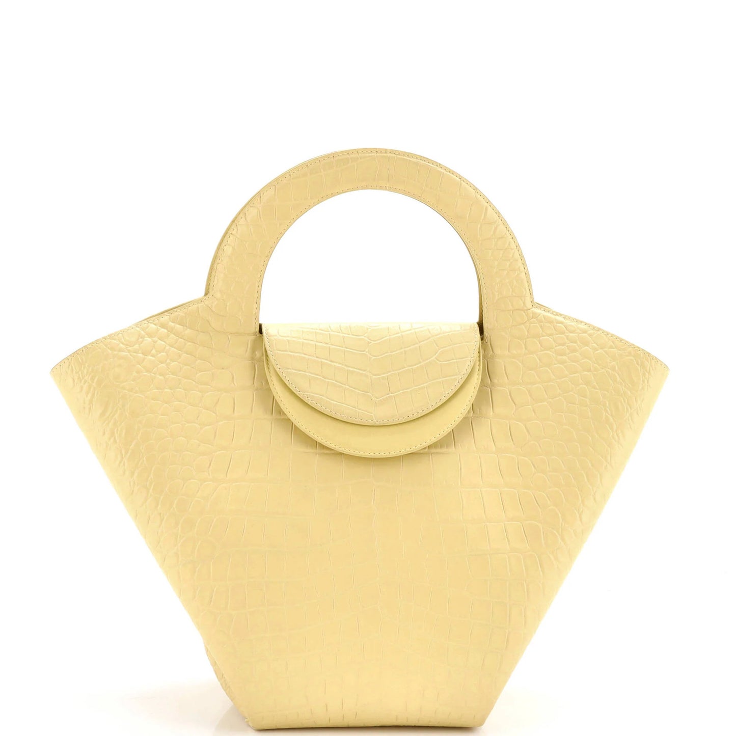 Medium Bottega Veneta Doll Tote Crocodile Embossed Leather