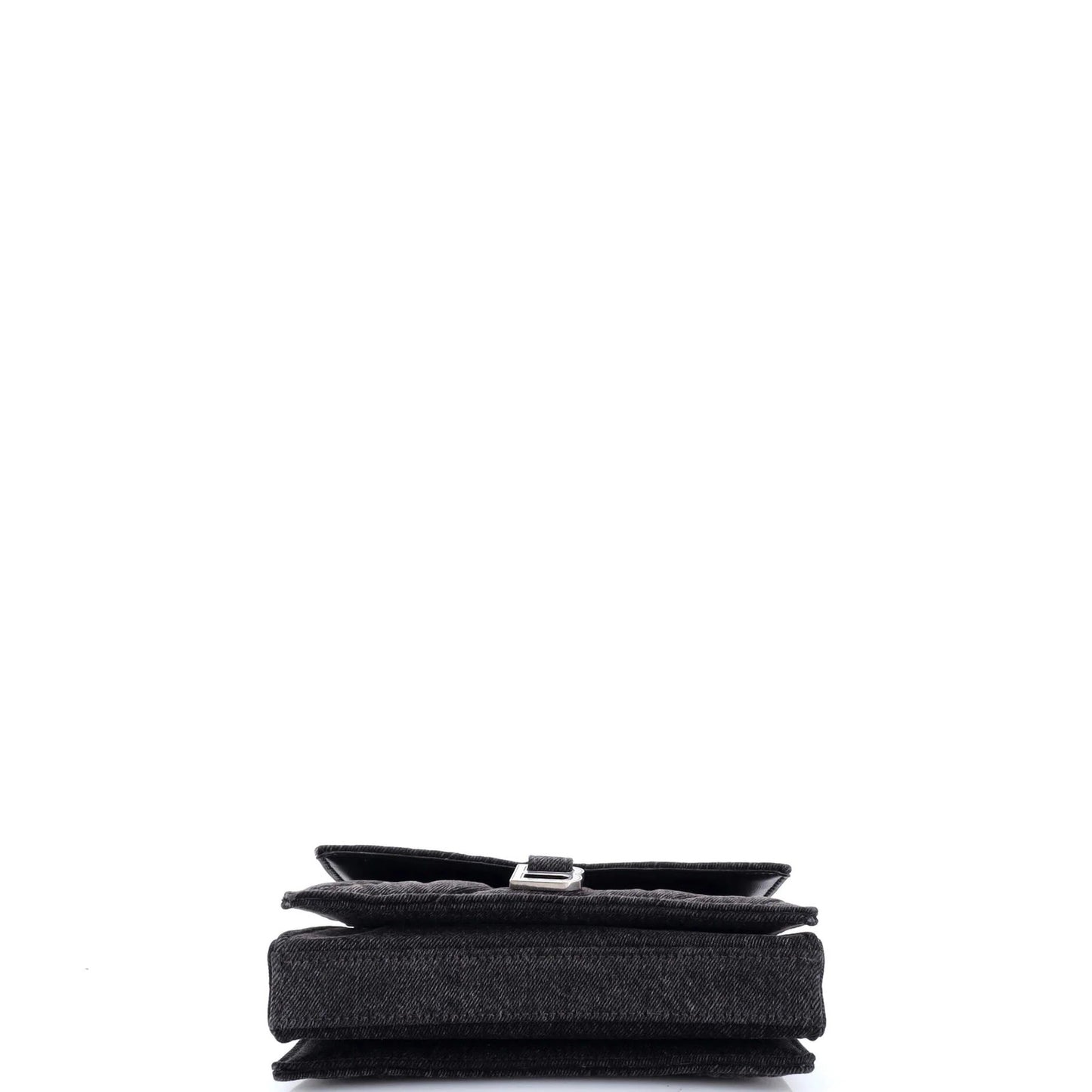 Balenciaga Crush Chain Flap Bag Quilted Denim Small