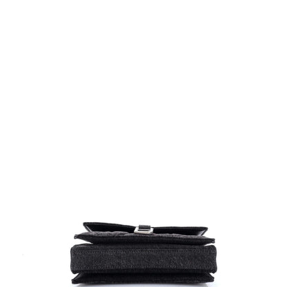 Balenciaga Crush Chain Flap Bag Quilted Denim Small