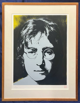 John Lennon Photographic Portrait Silkscreen 174/300 Signed By Yoko Ono W Mark