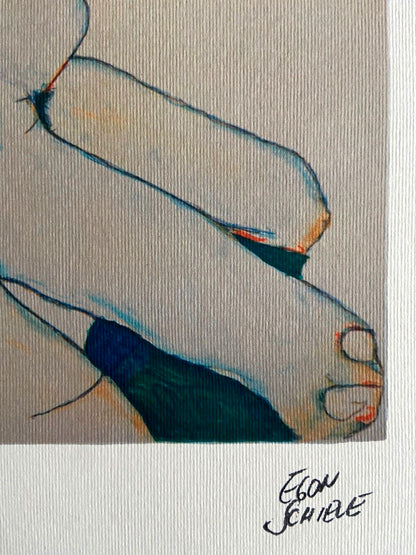 Egon Schiele Lithograph Coa Signed In Pen