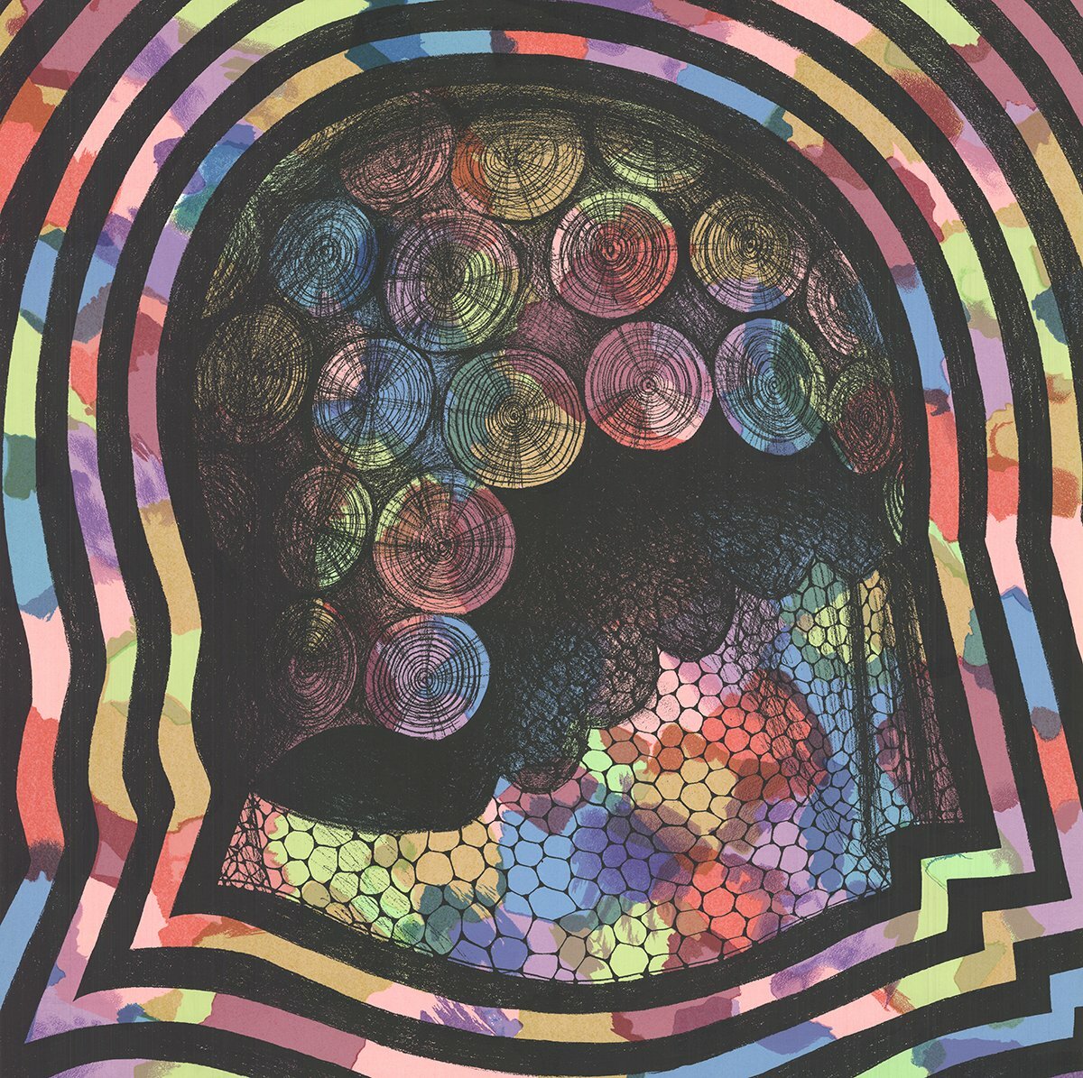 Art Van Der Lay Bubble Echo " Serigraph Contemporary Multicol