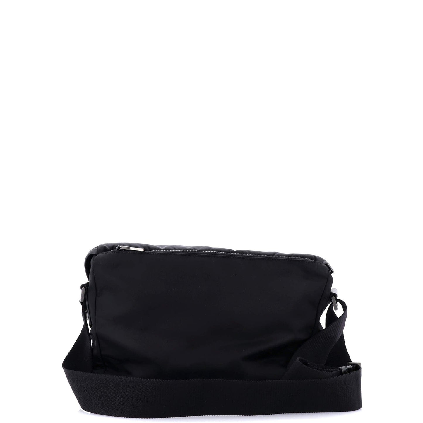 Prada Double Buckle Flap Messenger Bag Tessuto Large