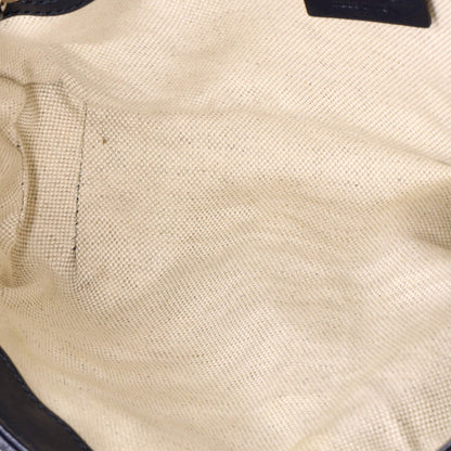 Gucci Gg Marmont Flap Bag Diagonal Quilted Gg Canvas With Leather Small