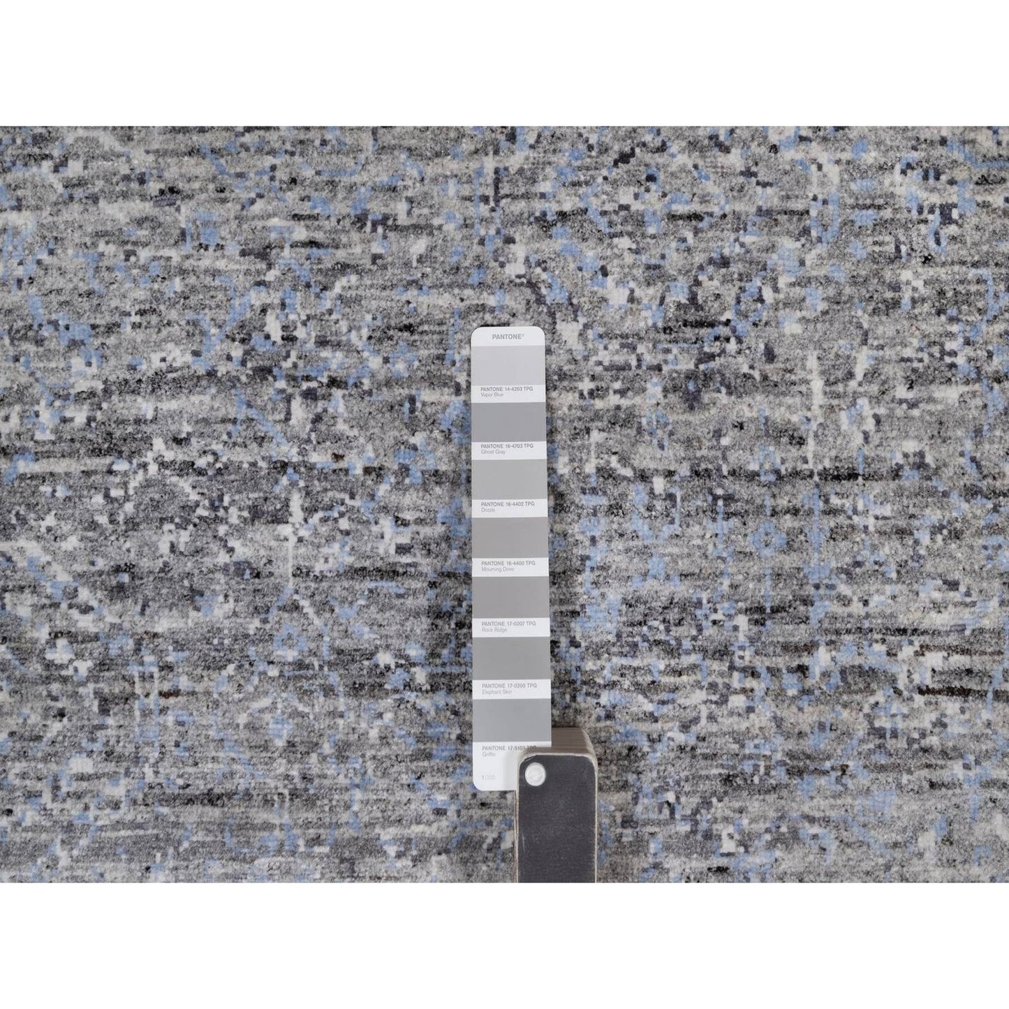 8'X10' Dove Gray Wool Rug Tone On Tone Design Modern Hand Knotted Oriental