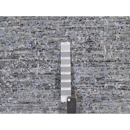 8'X10' Dove Gray Wool Rug Tone On Tone Design Modern Hand Knotted Oriental