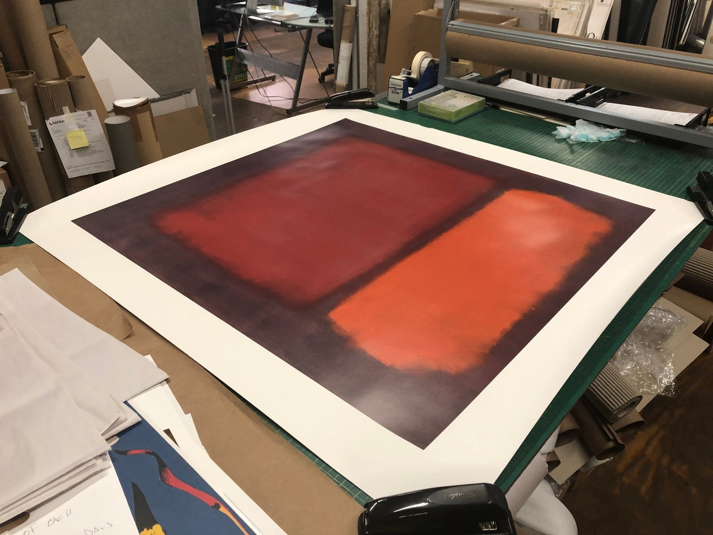 Mark Rothko Untitled () " Poster Modernism Red Orange Purple