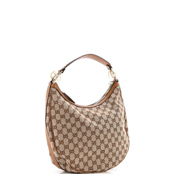 Gucci Twins Hobo Gg Canvas Medium