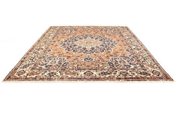 Handmade Vintage Floral Wool Oriental Rug Living
