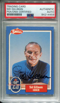 Sid Gillman Autographed 1988 Swell Card #44 (Psa)