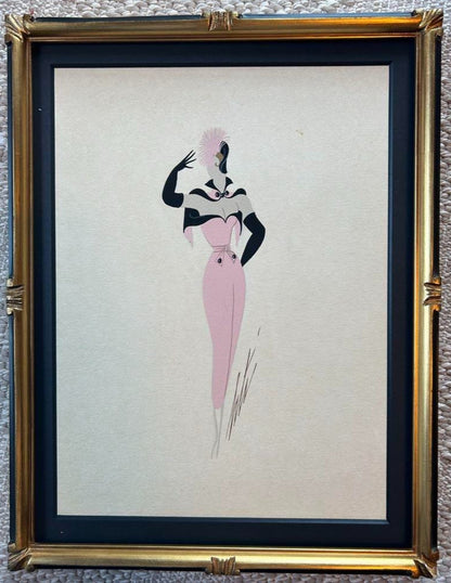 Erte Romain De Tirtoff 1892-1990 Original Gouache