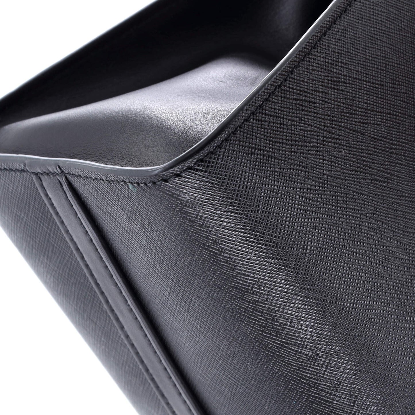 Prada Esplanade Tote Saffiano With City Calf Small