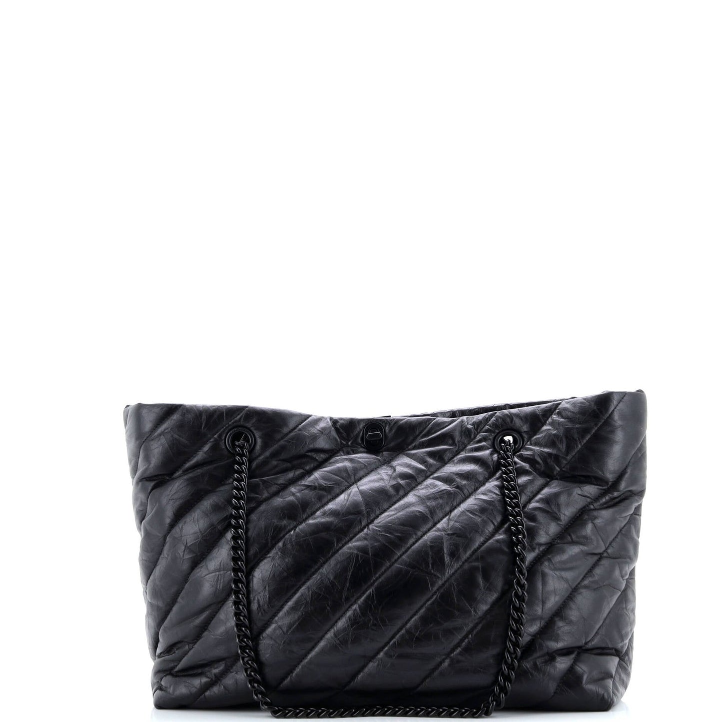 Balenciaga Crush Carry All Chain Tote Quilted Leather Medium